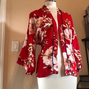 Liberty Love Red Floral Kimono
